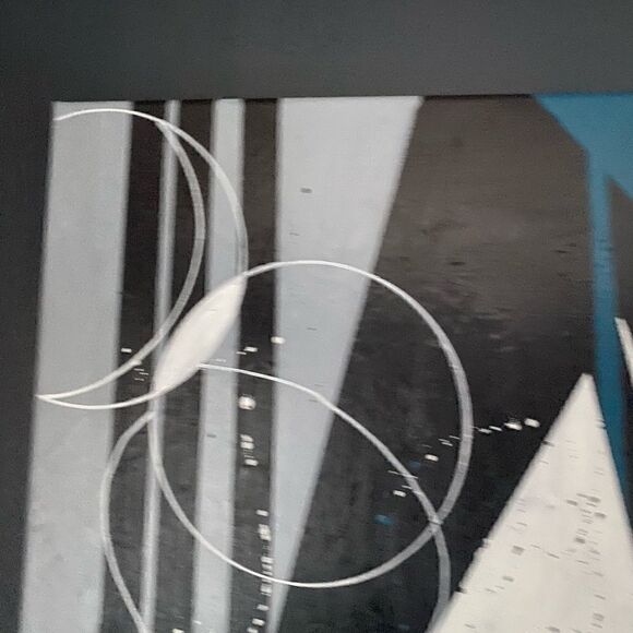 GEOMETRIC ABSTRACT PAINTING Acrylic signed - Picture 2 of 6